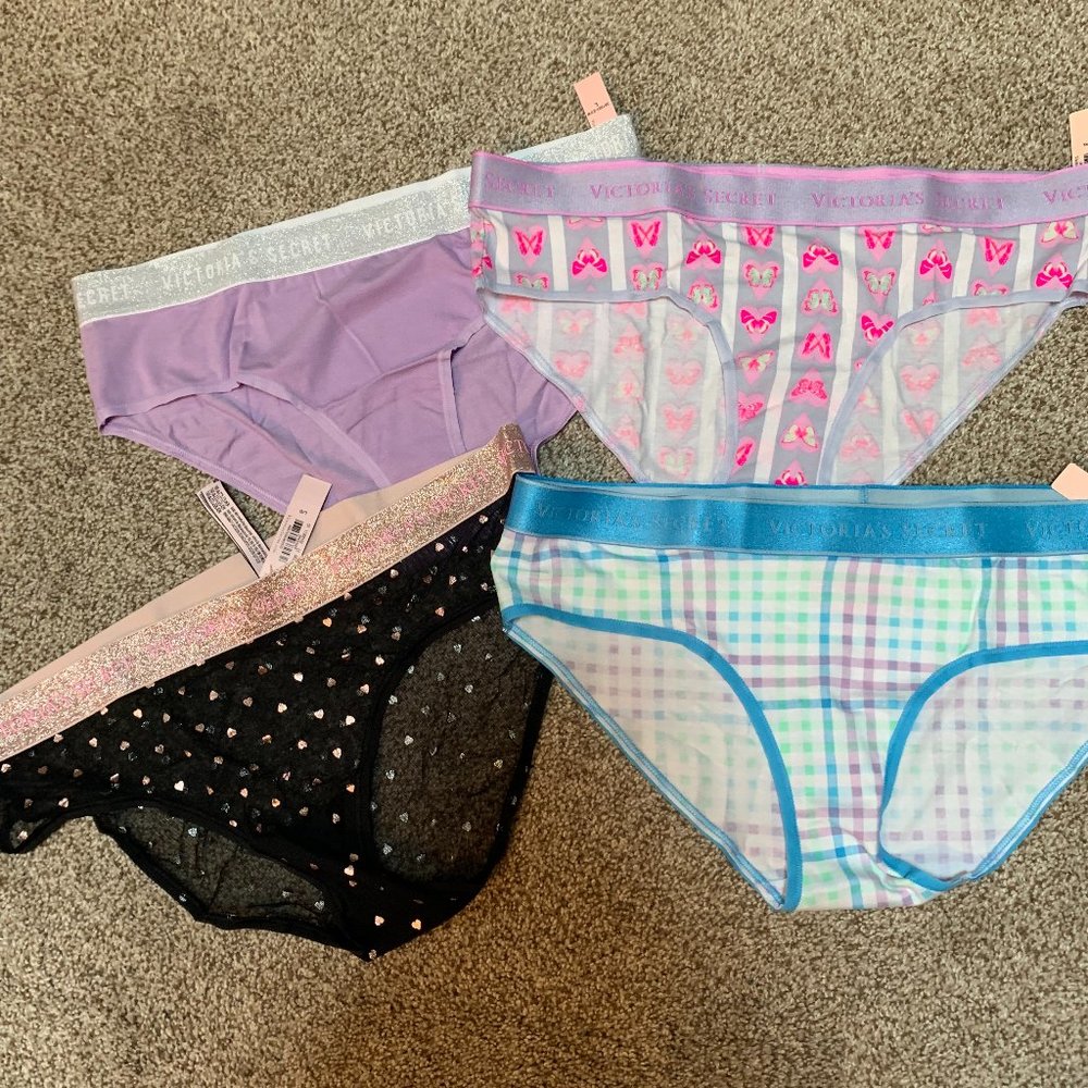 4 PAIR VICTORIA SECRET HIPSTER PANTIES SIZE L  #2
